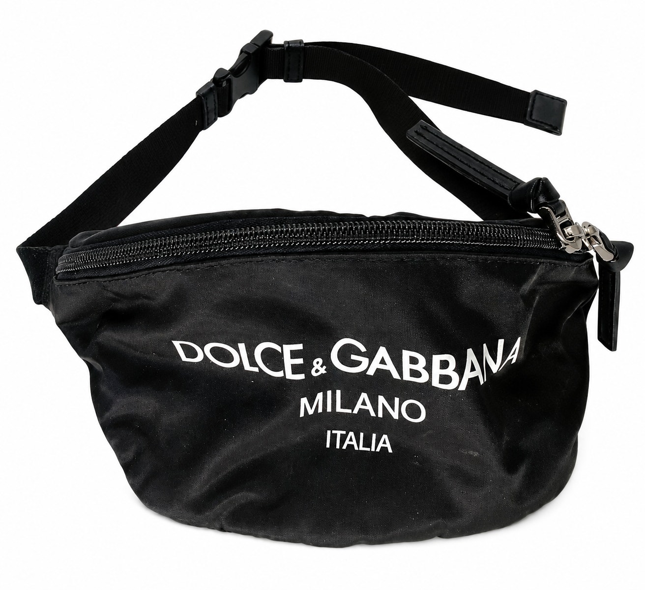 Dolce & Gabbana Milano Logo Nylon Belt Bag Black